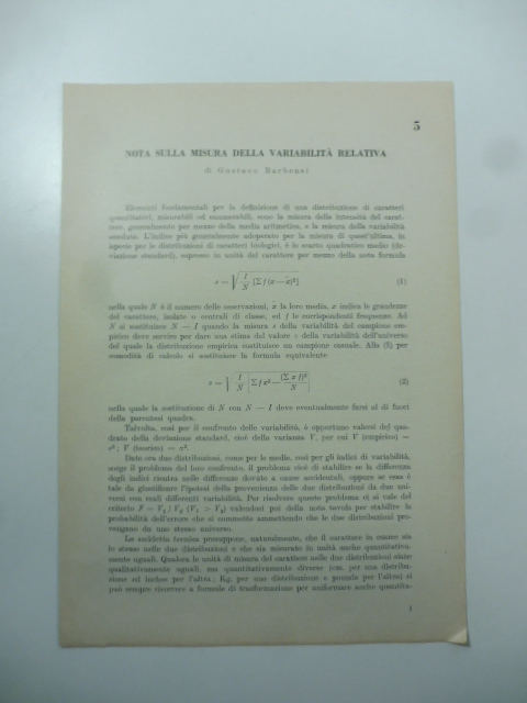 Nota sulla misura della variabilità relativa